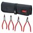 4 Piece Straight and 90-Degree Snap Ring Set w/ Tool Roll