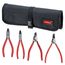 4 Piece 90-Degree Snap Ring Set w/ Tool Roll