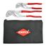 2 Piece Pliers Wrench Set w/ Keeper Pouch (7-1/4", 10")