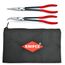 2 Piece XL Long Needle Nose Pliers Set w/ Keeper Pouch
