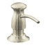 Soap/lotion dispenser with Transitional design (Clam shell packed) - Vibrant Brushed Nickel, K-1893-C-BN