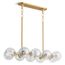 Bellera 10-Light Linear Chandelier (Brushed Moderne Brass), 31766-CH10-2GL