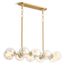 Bellera 10-Light Linear Chandelier (Brushed Moderne Brass), 31766-CH10-2GL