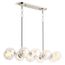 Bellera 10-Light Linear Chandelier (Polished Nickel), 31766-CH10-SNL