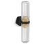 Occasion 2-Light Vertical Sconce (Black with Brass Trim), 31777-SC02-BML