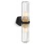 Occasion 2-Light Vertical Sconce (Black with Brass Trim), 31777-SC02-BML