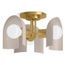 Jabot 3-Light Flush Mount (Biscuit Satin with Brushed Moderne Brass), 31786-FM03-SLG