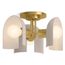 Jabot 3-Light Flush Mount (Biscuit Satin with Brushed Moderne Brass), 31786-FM03-SLG