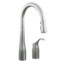 Simplice Single-Control Remote Valve Pull-Down Spray Kitchen Sink Faucet - Vibrant Stainless Finish, K-647-VS