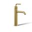 Tall Single-Handle Bathroom Sink Faucet w/ Lever Handle, 1.2 GPM (Vibrant Brushed Moderne Brass), K-14404-4A-2MB