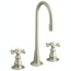 Antique entertainment sink faucet with six-prong handles - Vibrant Brushed Nickel