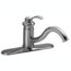 Fairfax single-control kitchen sink faucet with escutcheon, less sidespray - Polished Chrome