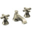Pinstripe Pure Widespread Lavatory Faucet, Cross Handles - Vibrant Brushed Nickel, K-13132-3A-BN