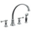 Revival Kitchen Sink Faucet With 9-3/16" Spout, Sidespray And Traditional Lever Handles - Polished Chrome
