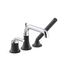 Tone Deck-Mount Bathtub Faucet w/ Handshower (Polished Chrome w/ Matte Black), K-26441-4-CBL