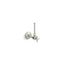 1/2" Angle Supply w/ Stop, Cross Handle, Rigid Vertical Tube (Polished Nickel), K-7653-SN