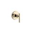 Purist Mastershower Volume Control Valve Trim w/ Lever Handle (French Gold), K-T14490-4-AF