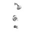 Forte Rite-Temp Pressure-Balancing Bath & Shower Faucet Trim w/ Sculpted Lever Handle & Slip-Fit Spout - Polished Chrome