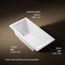 Underscore 60" x 30" Rectangular Drop-In Bathtub with Reversible Drain (White)