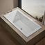 Underscore 72" x 36" Rectangular Drop-In Bathtub with Center Drain (White)