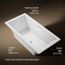 Underscore 72" x 36" Rectangular Drop-In Bathtub with Center Drain (White)