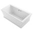 Stargaze 72" x 36" Freestanding Heated BubbleMassage Air Bathtub w/ Bask Heated Surface & Fluted Shroud (White)