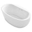 Sunstruck 65-1/2" x 35-1/2" Freestanding Heated BubbleMassage Air Bathtub w/ Bask Heated Surface & Fluted Shroud (White)