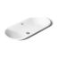 33" Oval Drop-In/Undermount/Vessel Bathroom Sink w/ Iron Black Painted Underside (White), K-20213-P5-0