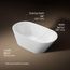 Brazn 66" x 35" Oval Freestanding Bathtub with Center Toe-Tap Drain (White)