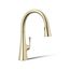 Pull-Down Kitchen Sink Faucet w/ Three-Function Sprayhead (Vibrant French Gold), K-22062-AF