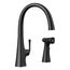Graze Single-Handle Kitchen Sink Faucet w/ Two-Function Side Sprayer (Matte Black), K-22064-BL
