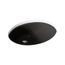 19-1/4" Oval Undermount Bathroom Sink (Black/Black), K-2210-7