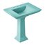 Memoirs Stately 30-3/4" Rectangular Pedestal Bathroom Sink (150th Spring Green), K-2268-8-H15