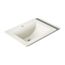 22-3/4" Rectangular Drop-In Bathroom Sink (Biscuit), K-2337-1-96