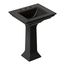 Memoirs Stately 25" Rectangular Pedestal Bathroom Sink (Black), K-2344-8-7