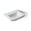 24" Rectangular Pedestal Bathroom Sink (Ice Grey), K-2358-8-95