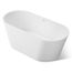 Evok 66" x 30" Oval Freestanding Bathtub with Center Toe-Tap Drain (White)