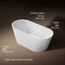 Evok 66" x 30" Oval Freestanding Bathtub with Center Toe-Tap Drain (White)