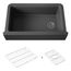 Cairn 34" Undermount Single-Bowl Farmhouse Kitchen Sink (Matte Graphite), K-25786-CM7