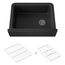 Cairn 29-11/16" Undermount Single-Bowl Farmhouse Kitchen Sink (Matte Black), K-25787-CM1