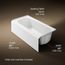Avec 60" x 30" Alcove Bathtub with Right Drain (White)