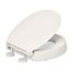 Elevated Quiet-Close Round-Front Toilet Seat (Biscuit), K-25876-96