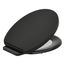 Impro Readylatch Quiet-Close Round-Front Toilet Seat (Black), K-26802-7