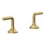 Occasion Deck-Mount Bath Faucet Handles w/ Lever Design (Vibrant Brushed Moderne Brass), K-27018-4-2MB