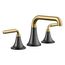 Tone Widespread Bathroom Faucet, 1.0 Gpm (Matte Black w/ Brushed Moderne Brass), K-27416-4K-BMB