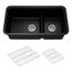 Cairn Smart Divide 33-1/2" Undermount Double-Bowl Kitchen Sink (Matte Black), K-27786-CM1