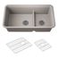 Cairn Smart Divide 33-1/2" Undermount Double-Bowl Kitchen Sink (Matte Taupe), K-27786-CM3