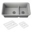 Cairn Smart Divide 33-1/2" Undermount Double-Bowl Kitchen Sink (Matte Grey), K-27786-CM4