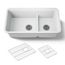 Smart Divide 33-1/2" Undermount Double-Bowl Kitchen Sink (Matte White), K-27786-CM6
