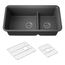 Cairn Smart Divide 33-1/2" Undermount Double-Bowl Kitchen Sink (Matte Graphite), K-27786-CM7